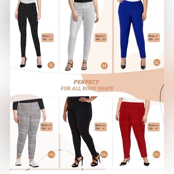 Hybrid & Company Women Office Dressy Leggings Skinny Trousers with Print Medium - Picture 4 of 9